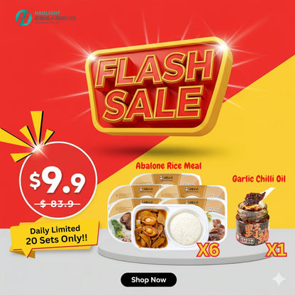 Abalone Rice Pack Bundle (6 Packs + Free Chili Oil)