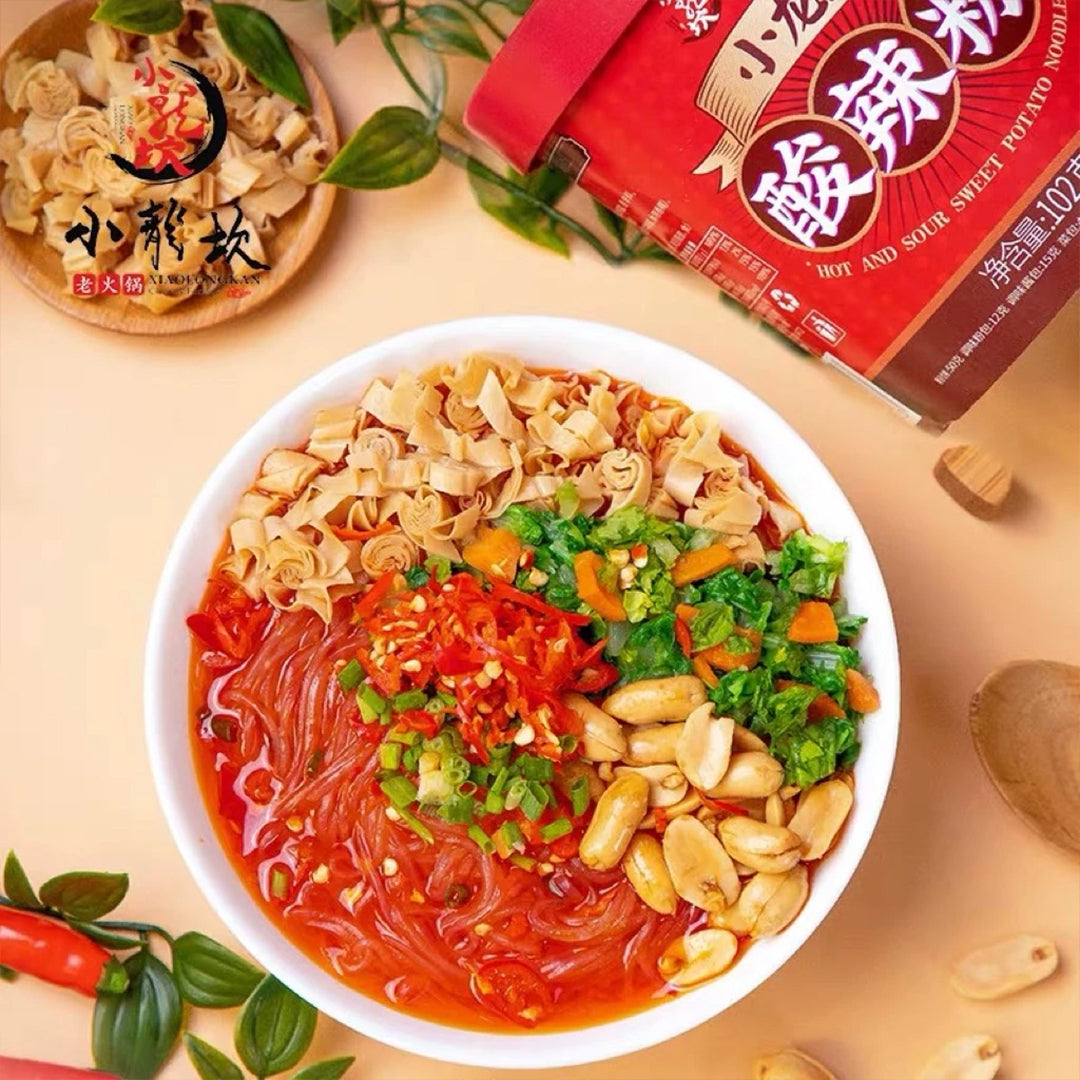 Xiao Long Kan Spicy & Sour Vermicelli (3 Pack Bundle) | Instant Hot & Sour Noodles | Ready-to-Eat Vermicelli | 小龙坎 酸辣粉 3包
